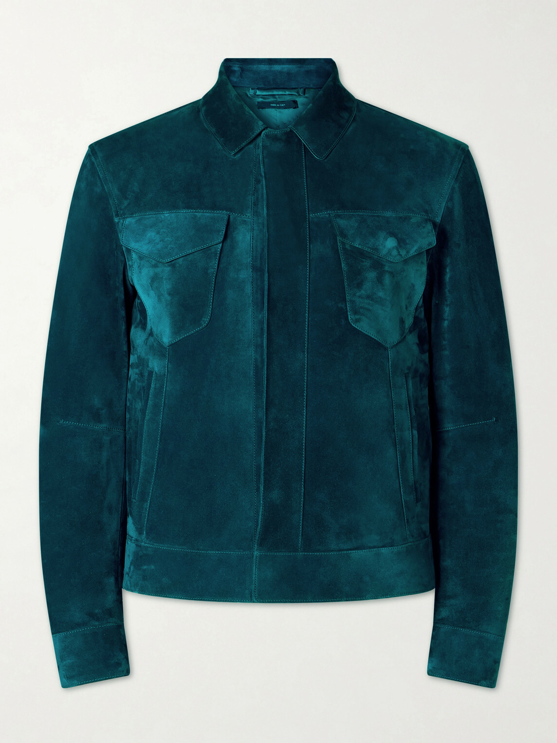 TOM FORD - Slim-Fit Suede Jacket - Green