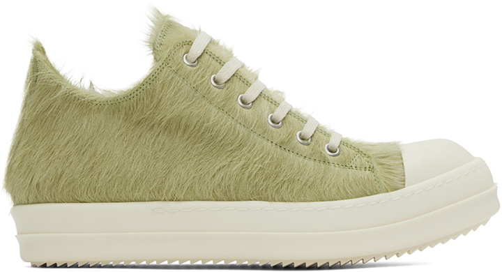 Photo: Rick Owens Green Lace-Up Sneakers