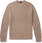 Theory - Mattis Waffle-Knit Cotton Sweatshirt - Neutrals