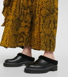 Proenza Schouler Shearling-lined leather slippers