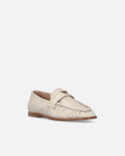 Pinko Nappa Leather Moccasins With Logo Yoghurt