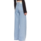 Off-White Blue Baggy Seams Jeans