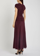 Tove Avita Ruched Stretch-jersey Midi Dress Dark Red