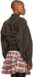 Vivienne Westwood Brown Cropped Pourpoint Bomber Jacket