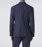 Dunhill Pinstripe double-breasted linen blazer