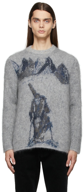 Photo: Giorgio Armani Grey Brushed Mohair Sweater