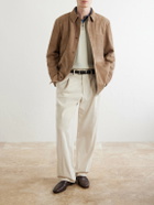Canali - Paneled Suede Overshirt - Neutrals