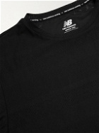 New Balance - Q Speed Logo-Print Stretch-Jacquard T-Shirt - Black