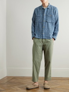 Folk - Patch Basketweave Cotton Overshirt - Blue