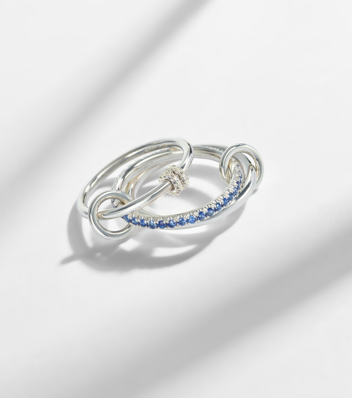 Spinelli Kilcollin Raneth sterling silver ring with sapphires and diamonds