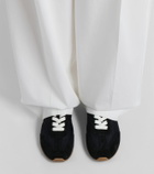 Toteme Flex suede-trimmed sneakers