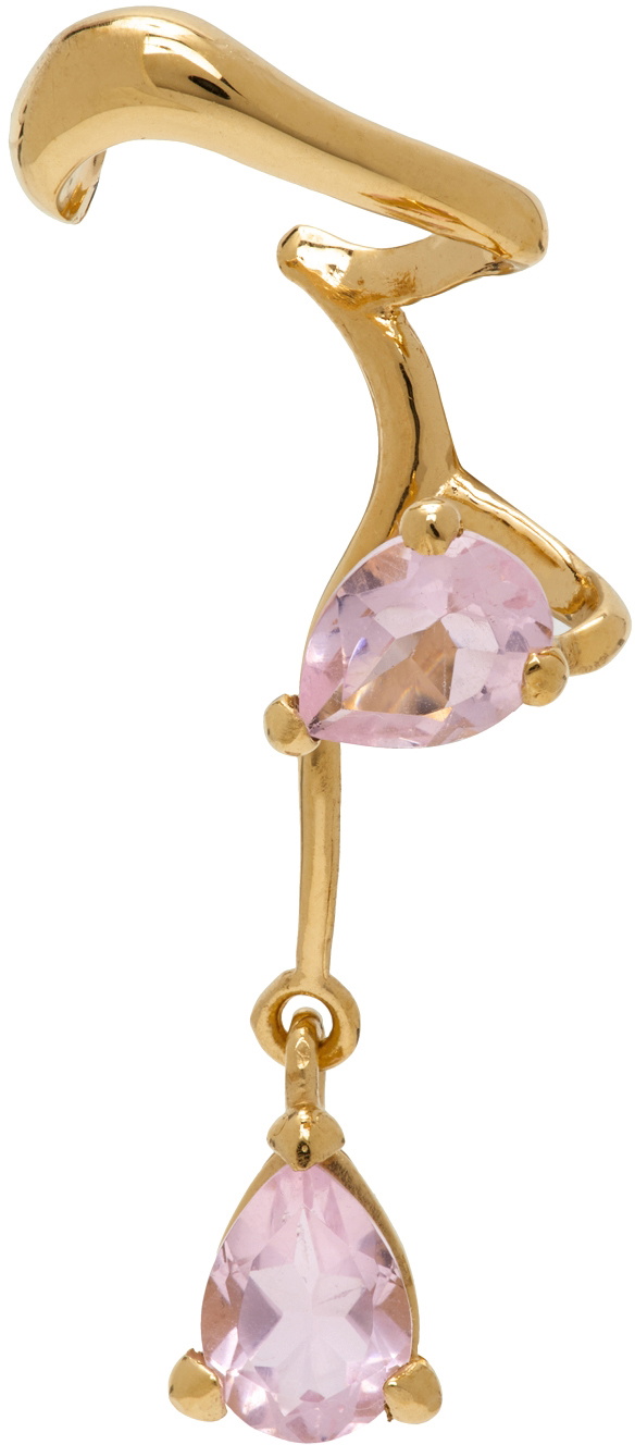 Alan Crocetti Gold Pink Nano Hybrid Ear Cuff Alan Crocetti