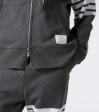 Thom Browne 4-Bar cotton jersey zip-up hoodie
