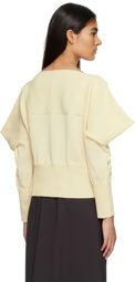 132 5. ISSEY MIYAKE Beige Square Stack Sweater