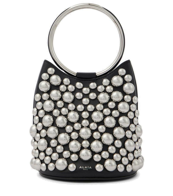 Photo: Alaïa Ring Mini embellished leather bucket bag