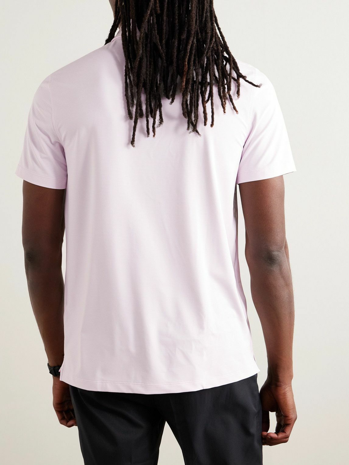 G/FORE - Striped Tech-Jersey Golf Polo Shirt - Pink