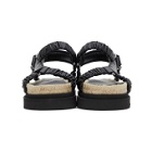 3.1 Phillip Lim Black Noa Platform Espadrille Sandals