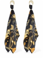 MARINE SERRE - Regenerated Silk Scarf Moon Earrings