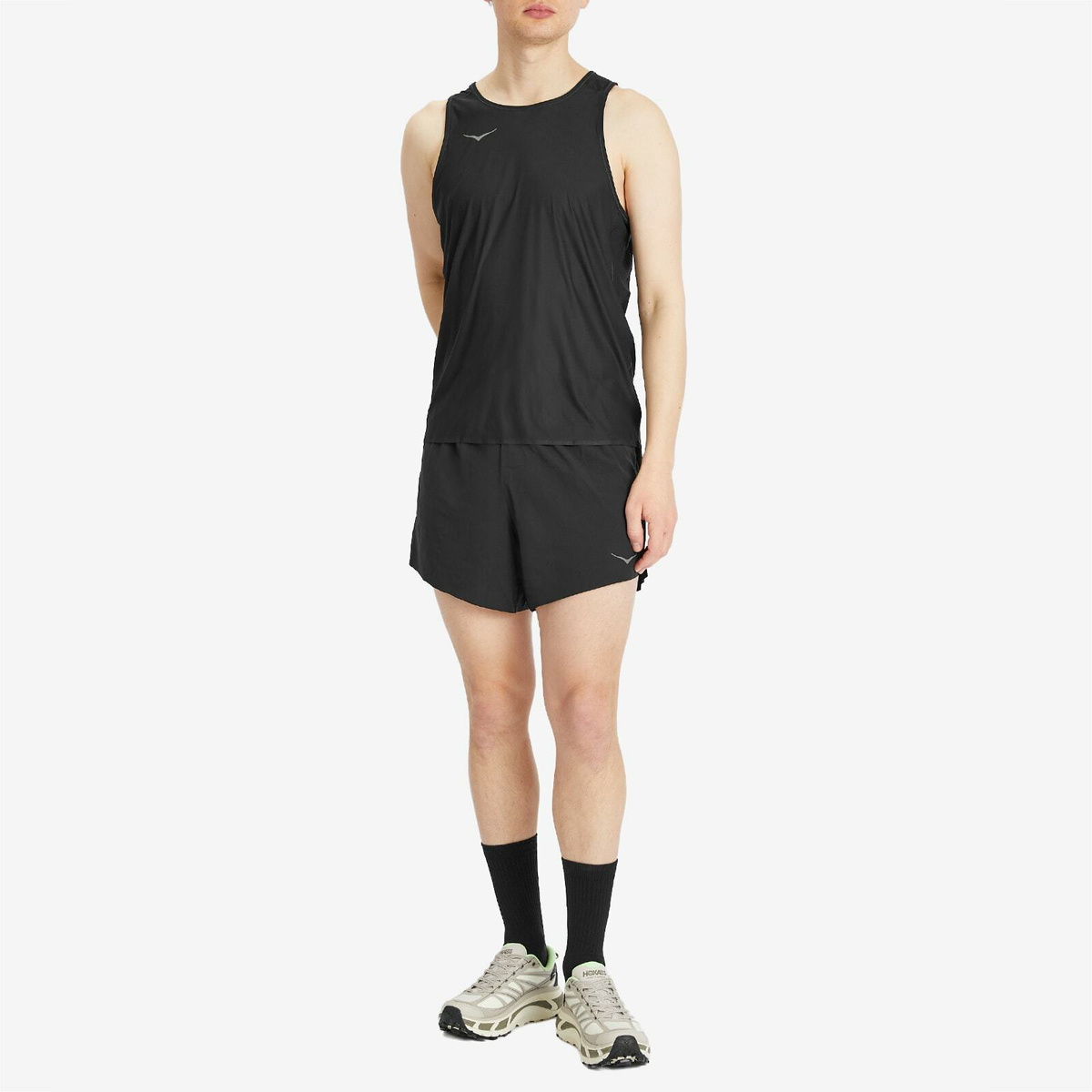 HOKA ONE ONE Men's M Glide 5'' Short W/Brief in Black