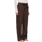 Tekla Brown Poplin Pyjama Pants
