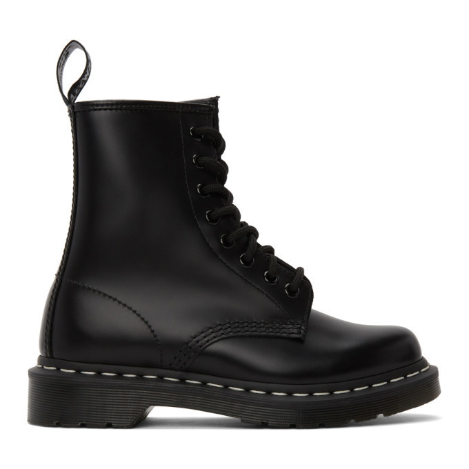 Photo: Dr. Martens Black 1460 Contrast Stitch Boots