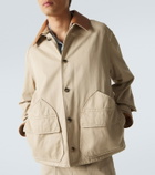 Loewe Paula's Ibiza leather-trimmed cotton jacket