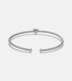 David Yurman Cable Flex® Heart Micro sterling silver cuff bracelet with diamonds