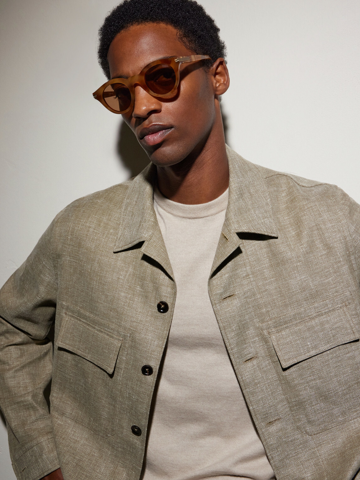 Zegna - Round-Frame Acetate Sunglasses