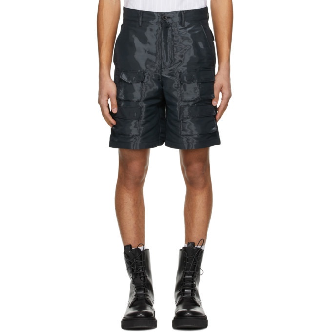 Photo: Givenchy Black Wet Effect Shorts