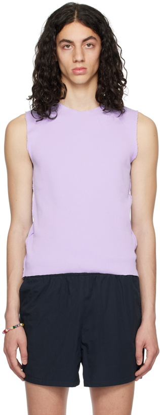 Photo: Camiel Fortgens Purple Fitted Tank Top