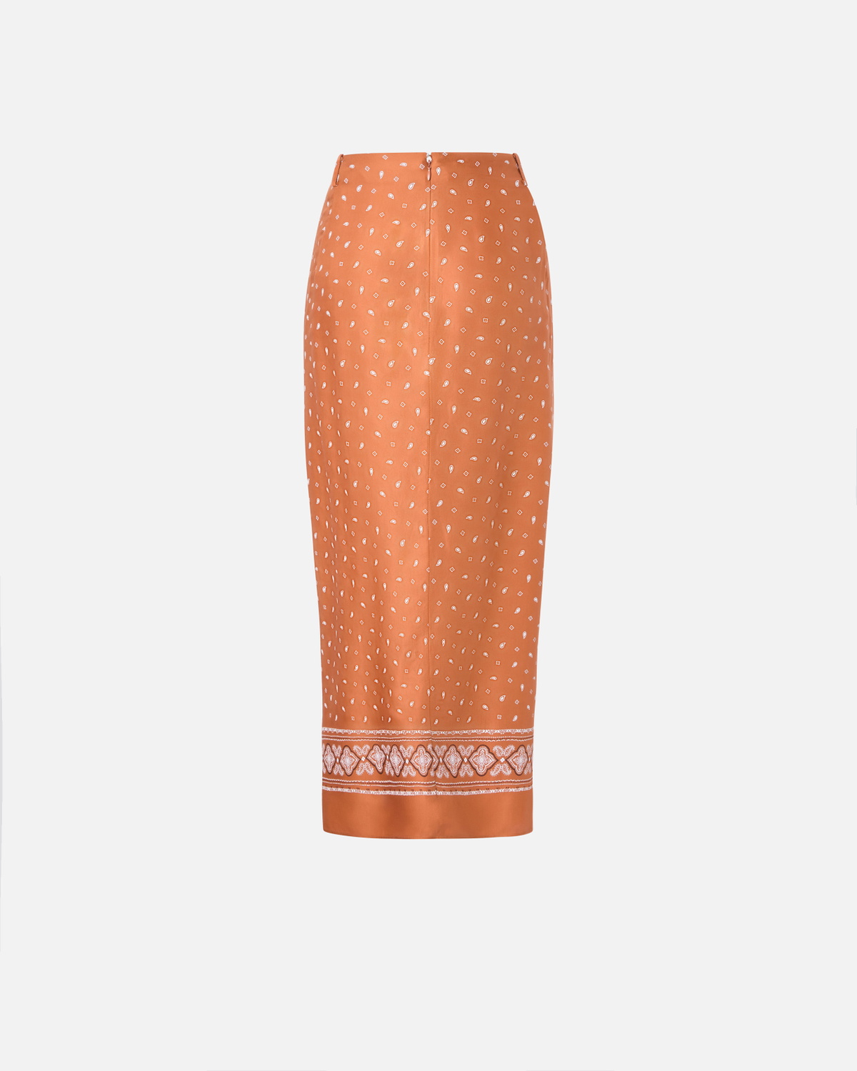Pinko Bandana Print Sarong Midi Skirt Burnt/White