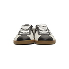 Lanvin Off-White and Black Dual Material JL Sneakers