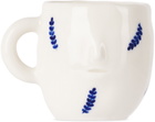 Rami Kim Studio White & Blue Floating Leaf Espresso Cup