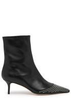 Aeyde Roe Studded Leather Ankle Boot Black