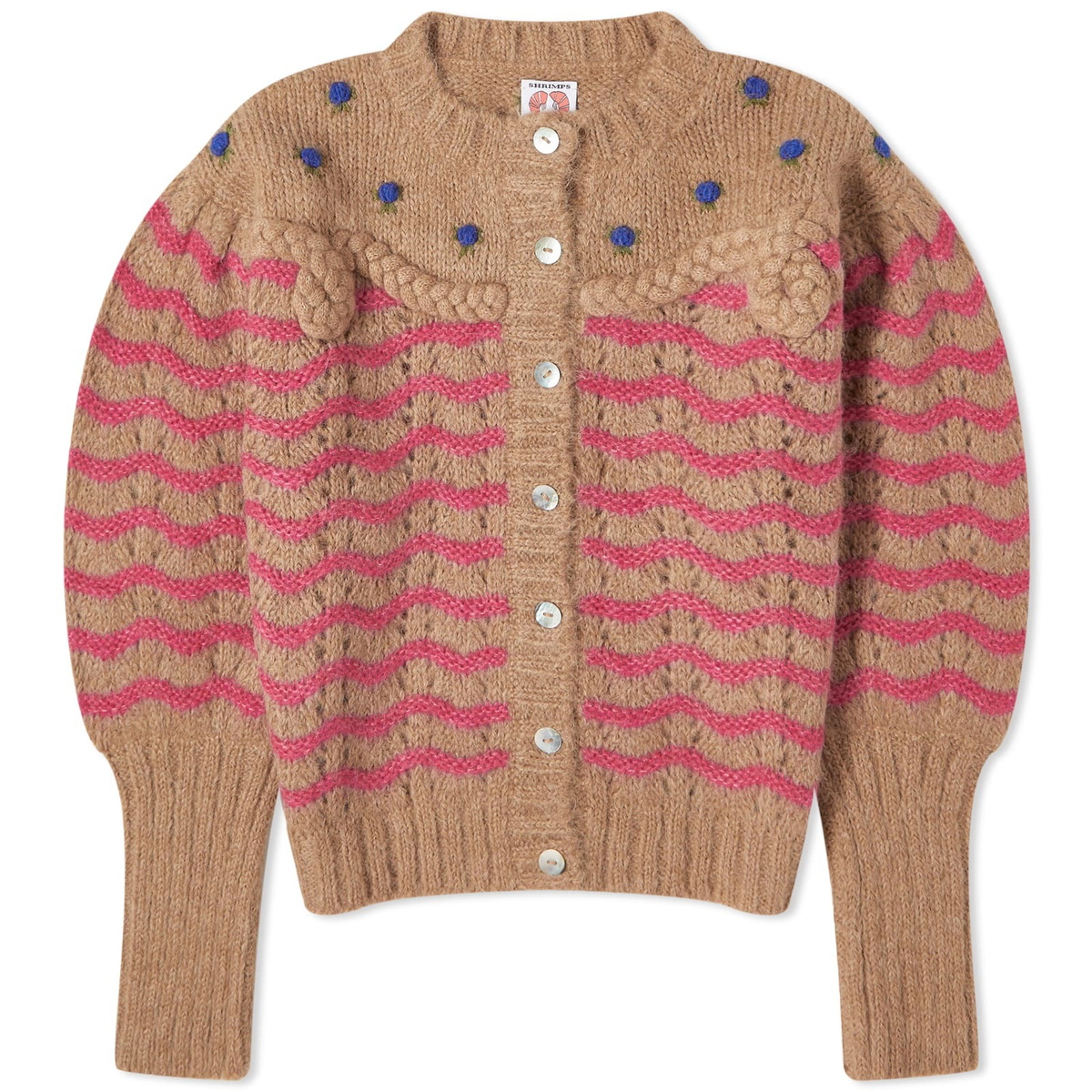 Shrimps Blue Wool Minnie Cardigan Shrimps