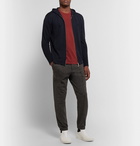 Officine Generale - Virgin Wool Zip-Up Hoodie - Navy