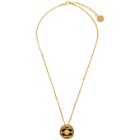 Versace Gold Round Cage Medusa Necklace