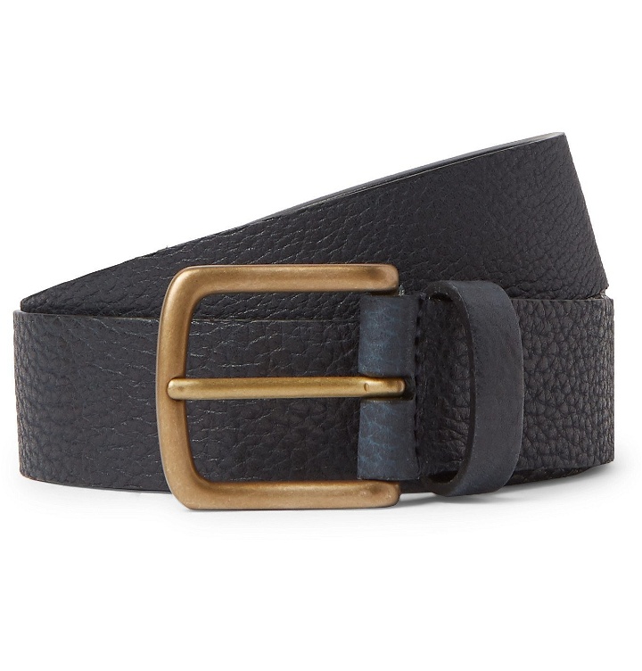 Photo: Anderson's - 3cm Full-Grain Leather Belt - Blue