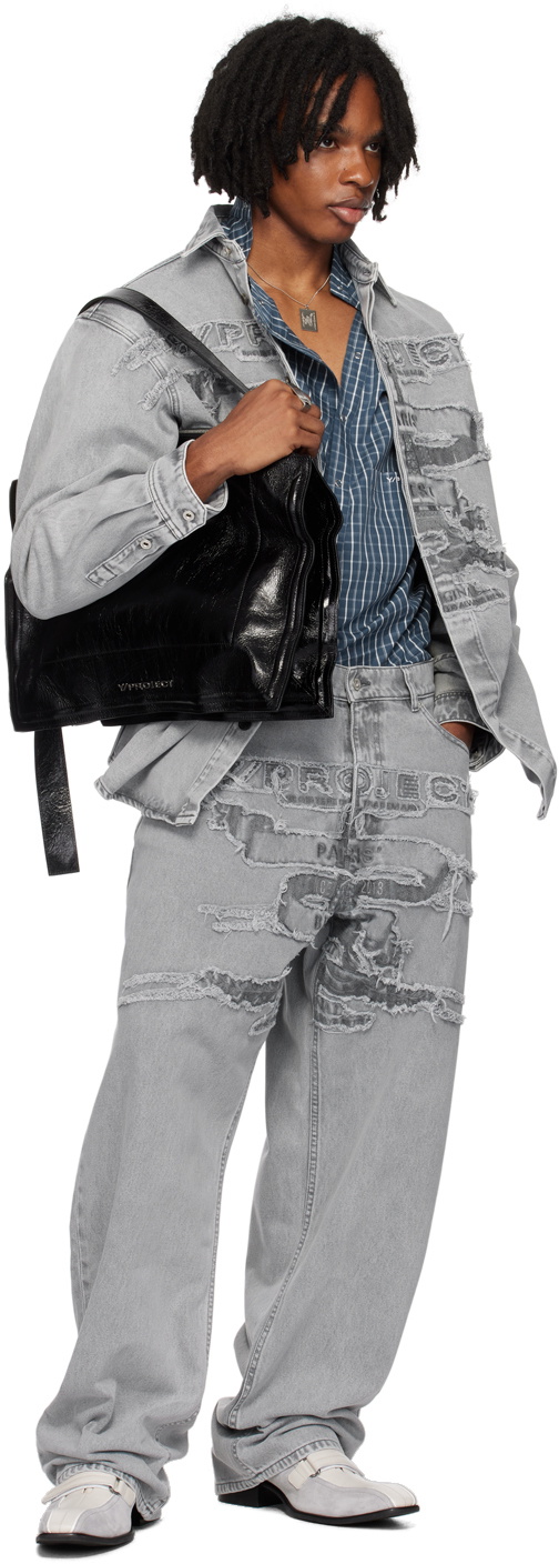 Y/Project Gray 'Paris' Best' Denim Shirt Y/Project