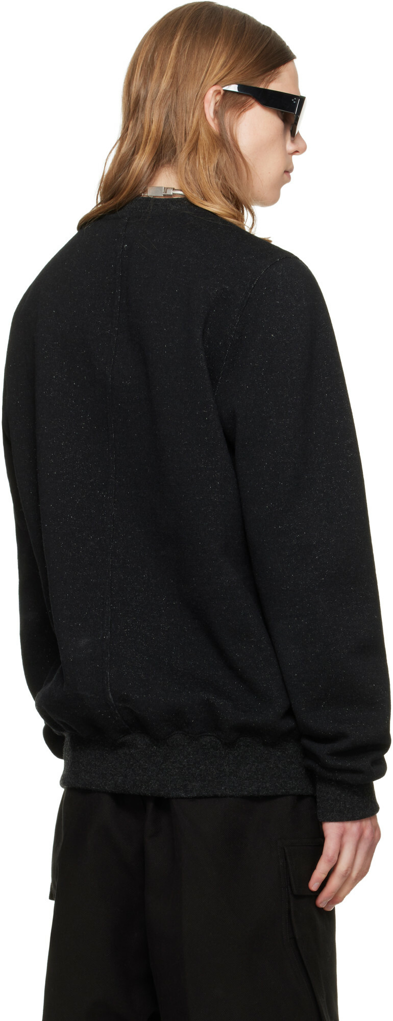 Rick Owens Black Tower Crewneck Sweatshirt