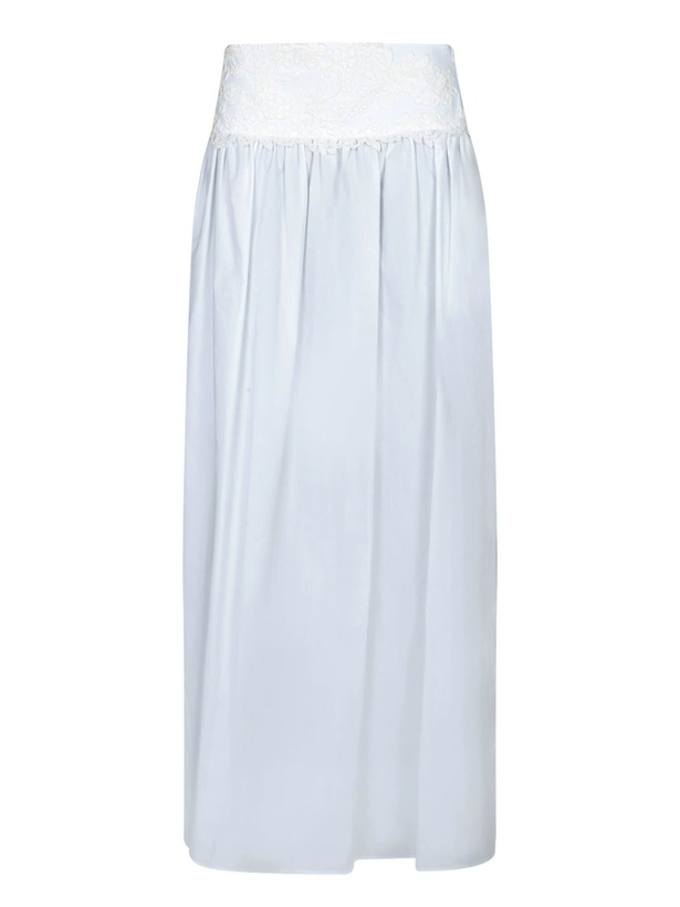Photo: Ermanno Scervino White Poplin Long Skirt