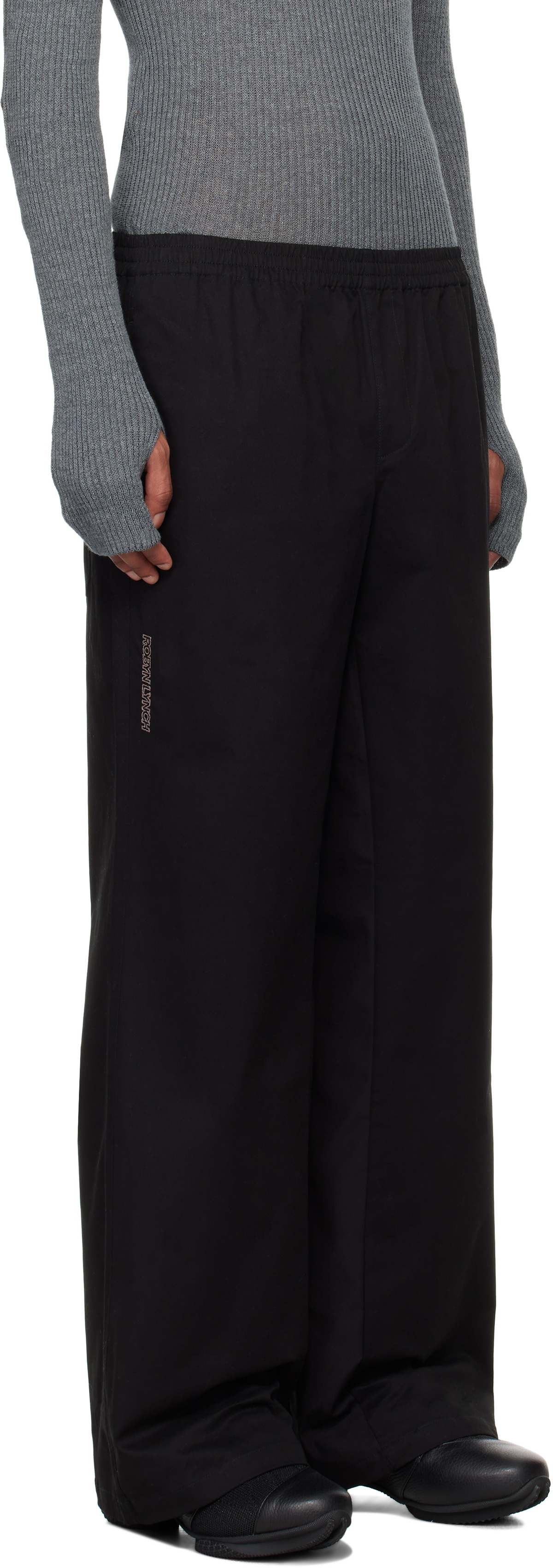Robyn Lynch Black Relaxed Fit Twill Trousers