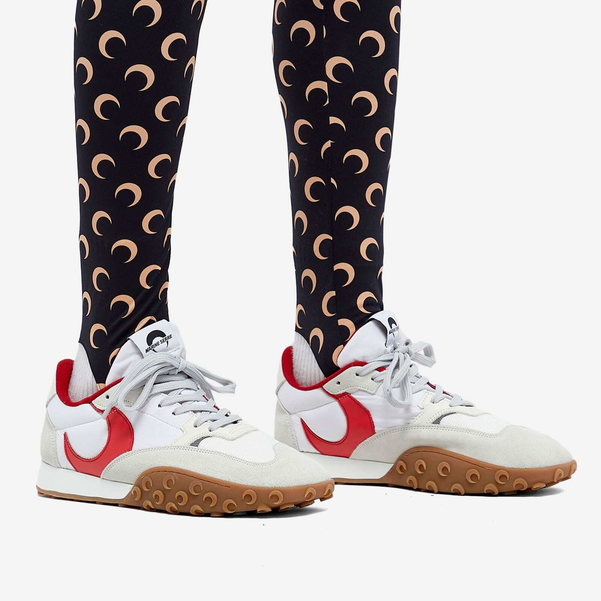 Marine Serre Crescent moon-print Tights - Farfetch