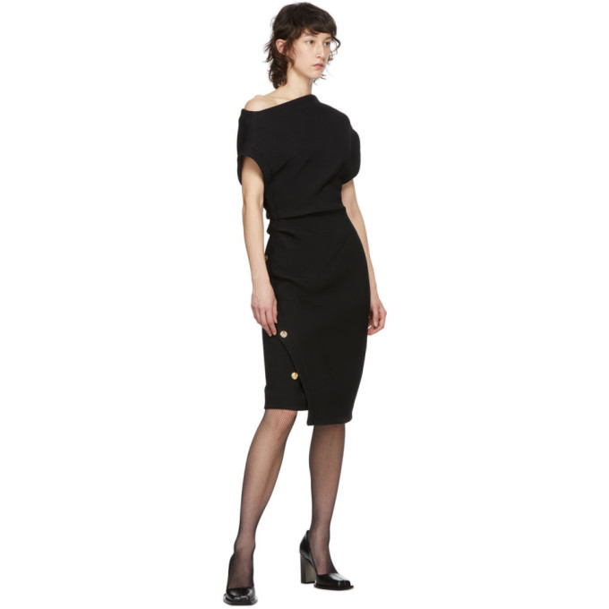 Proenza Schouler Black Twisted Off The Shoulder Dress Proenza Schouler