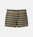 Oséree Lumière striped shorts