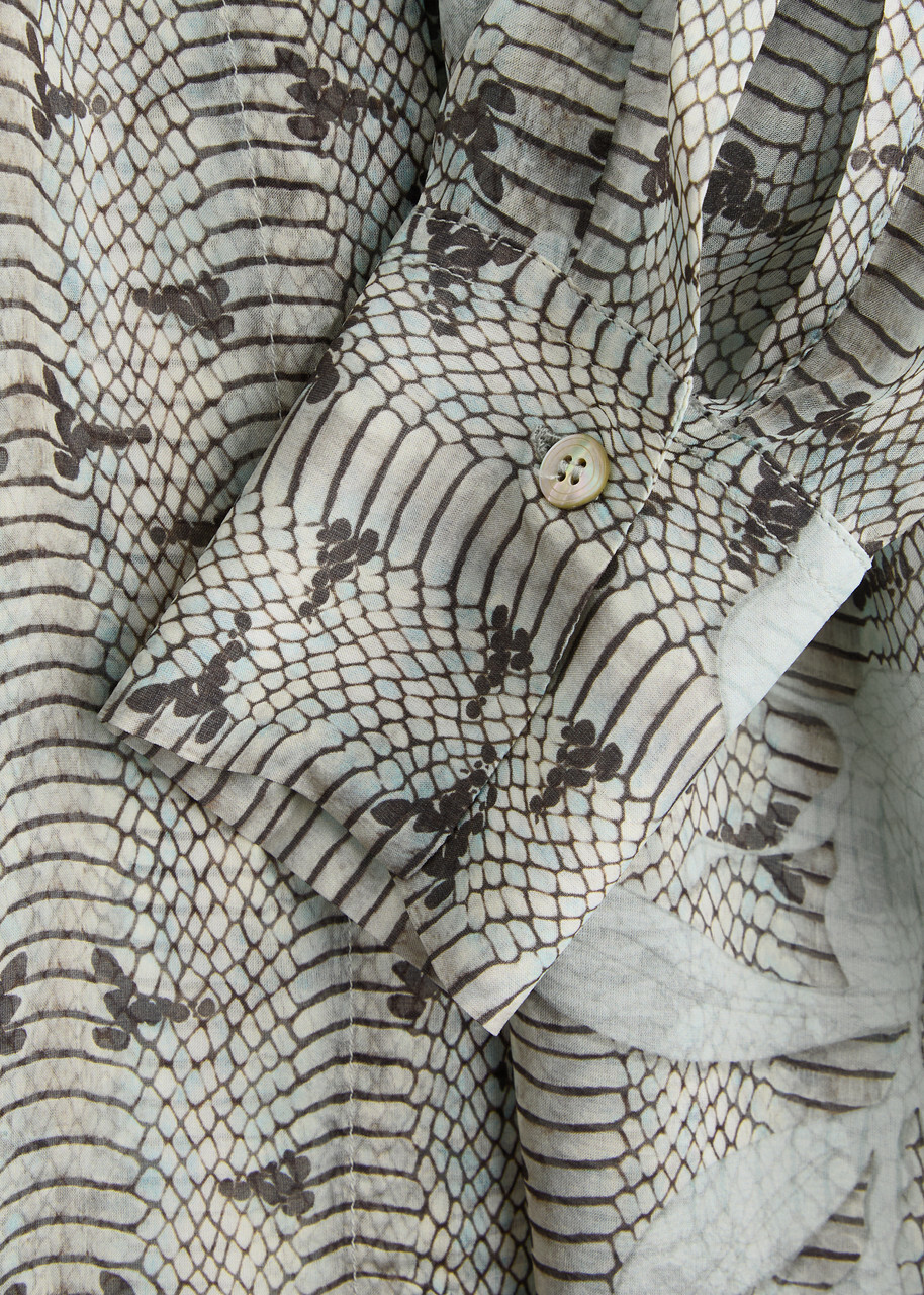 Forte_forte Python-print Silk-chiffon Shirt Multicoloured