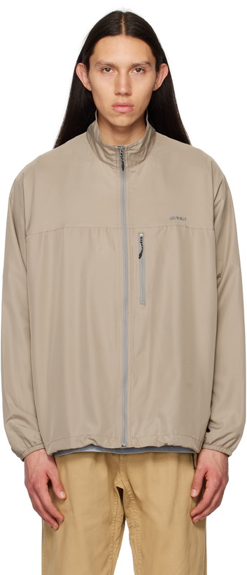 Photo: Gramicci Taupe Zip-Up Jacket