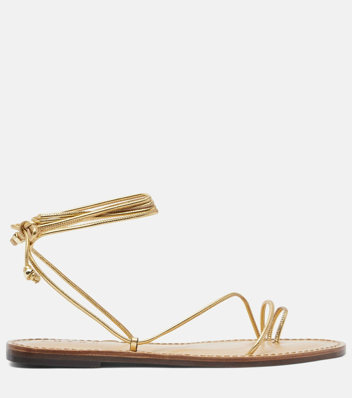 Amanu Karima metallic leather sandals