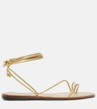 Amanu Karima metallic leather sandals
