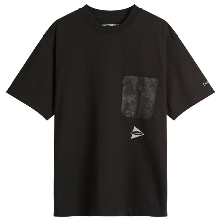 Photo: END. x and wander Print Pocket T-Shirt in Black